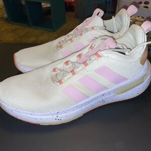 Woman’s size 10 Adidas Racer TR23 Orchid Cream Pink Running Athletic Sneaker